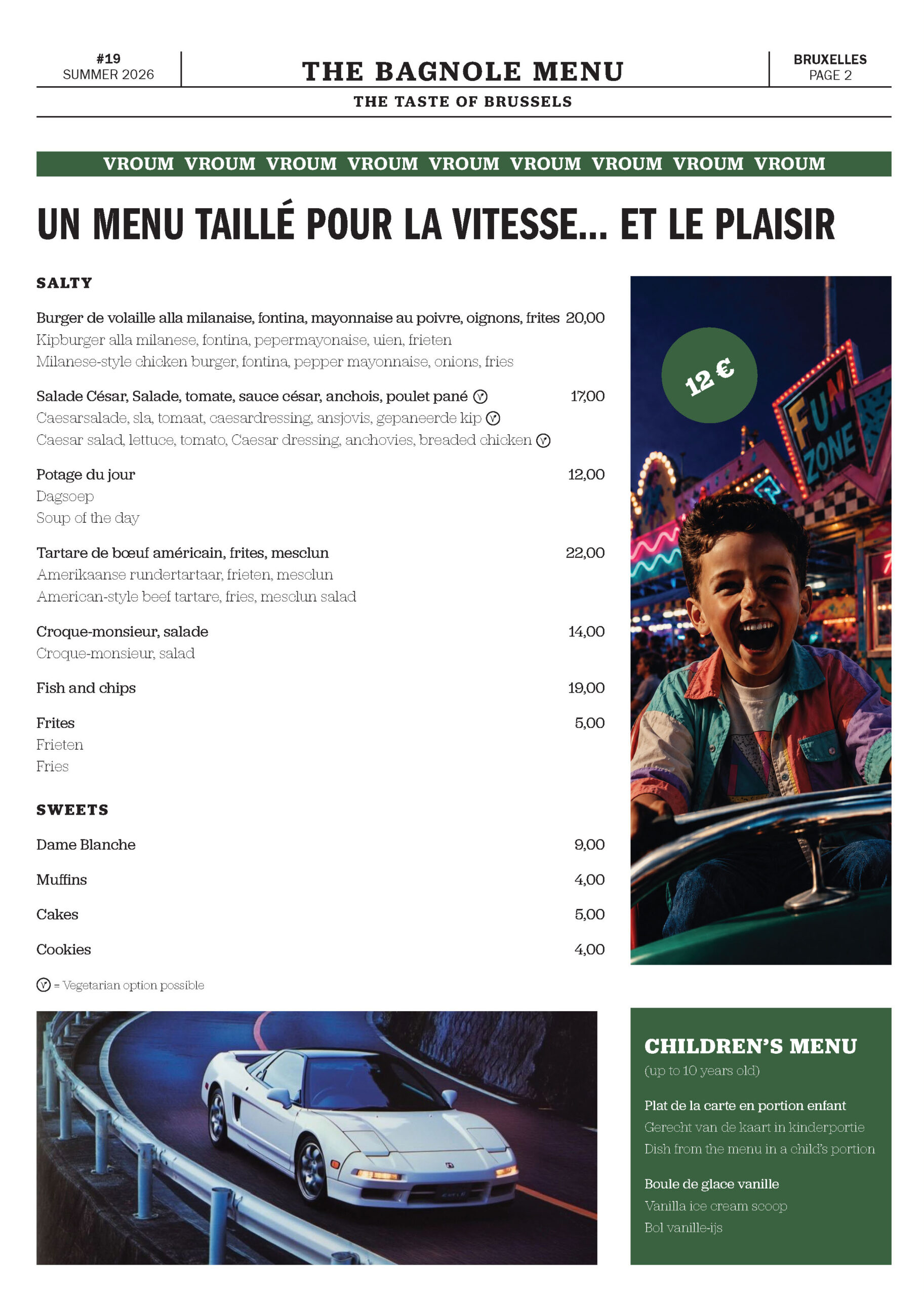 Menu Bagnole juin 2026